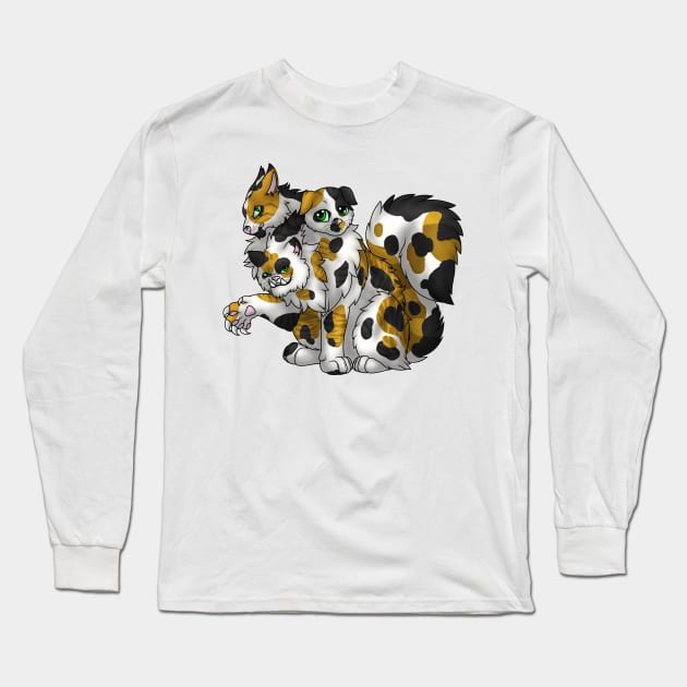 CerPURRus: Calico Tabby Long Sleeve T-Shirt by spyroid101